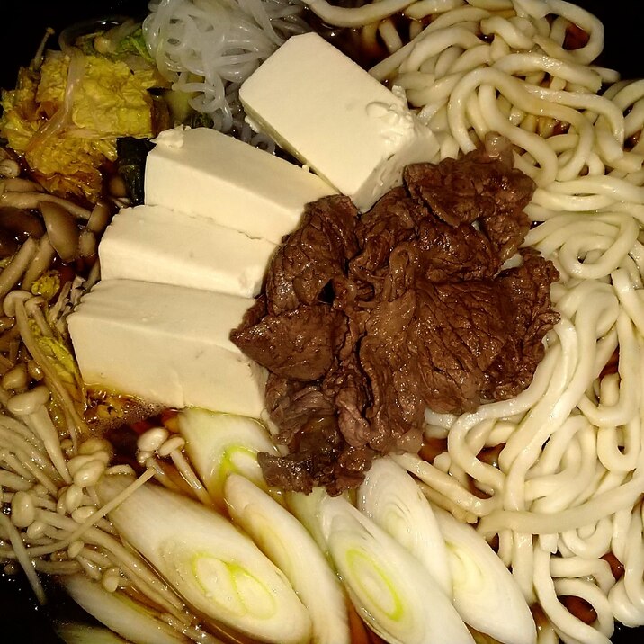 ✱牛肉細切れですき焼きうどん✱